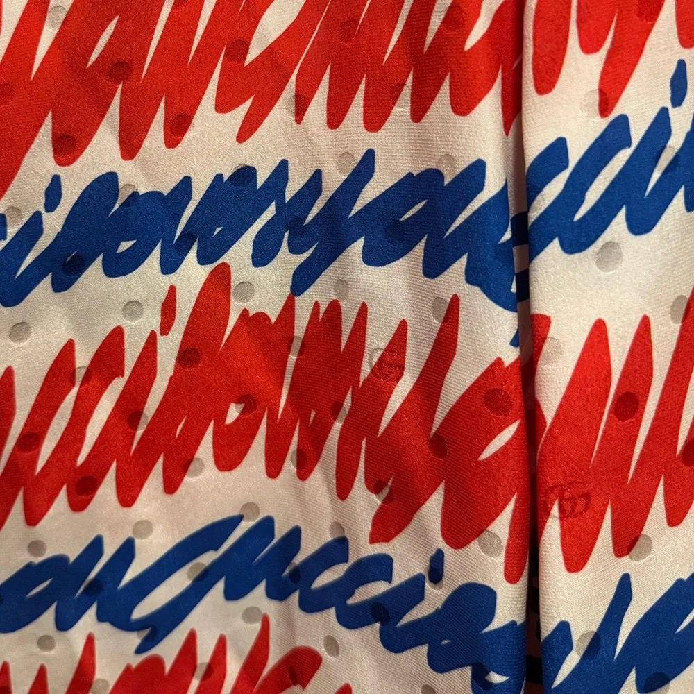 New Authentic Gucci GG Logo Silk Button Shirt and Bikini Top Size 40 / US M - Picture 5 of 13